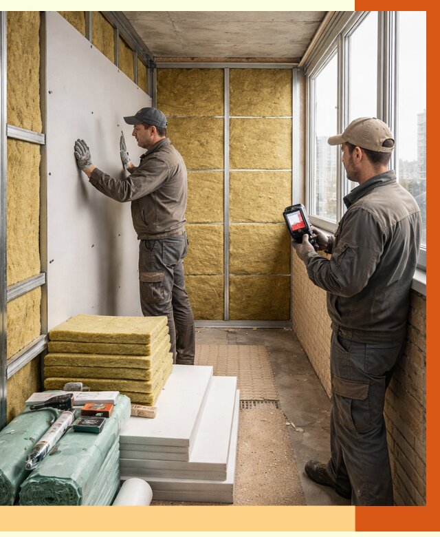 Утепление балкона в Томске от 4917 руб. под ключ | ТепломастерТмс