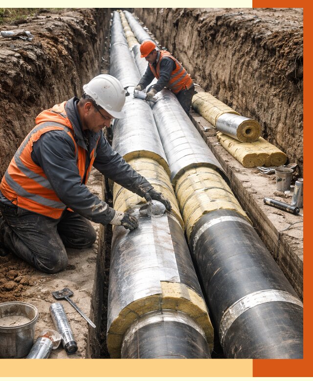 Утепление теплотрассы в Томске от 4917 руб./м2 — ппу и комплексная изоляция | ТепломастерТмс